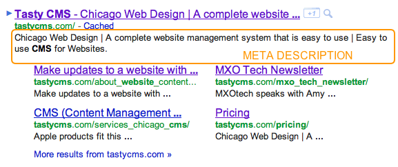 Meta Description for Tasty CMS