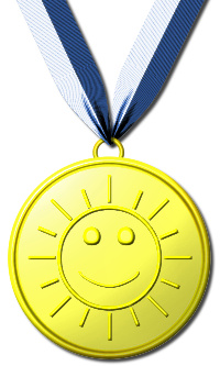 Happy Sunshine Medal: Illustration by Ambrozjo on sxc.hu